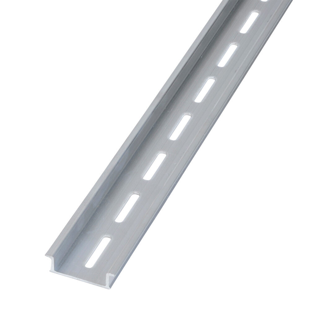 DN-R35SAL1 - DINnector DIN rail, slotted, 35mm width, 10mm height, 1m (39.37in) length, aluminum. Package of 10.