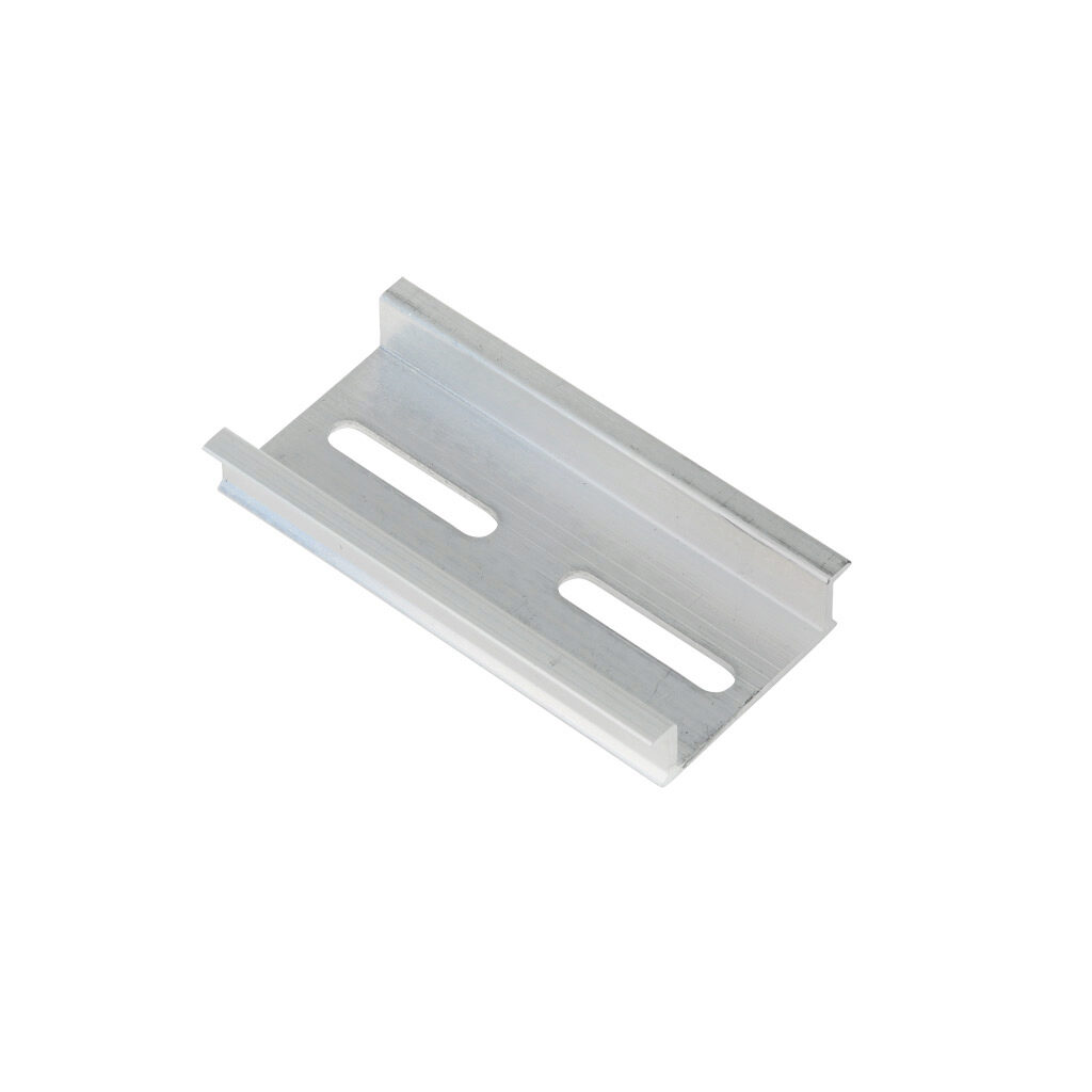 DN-R35SAL1-072-5 - DINnector DIN rail, slotted, 35mm width, 10mm height, 72mm (2.83in) length, aluminum. Package of 5.