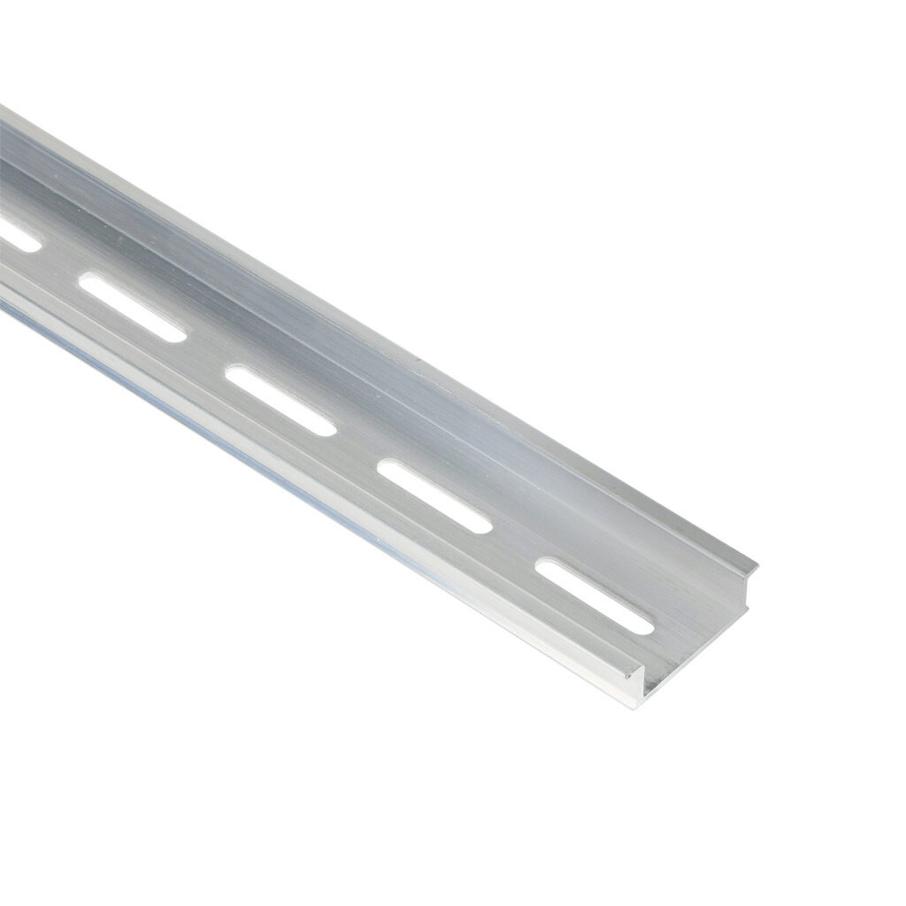 DN-R35SAL1-286-5 - DINnector DIN rail, slotted, 35mm width, 10mm height, 286mm (11.26in) length, aluminum. Package of 5.