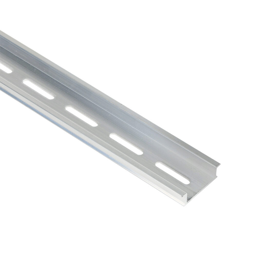 DN-R35SAL1-715-5 - DINnector DIN rail, slotted, 35mm width, 10mm height, 715mm (28.15in) length, aluminum. Package of 5.