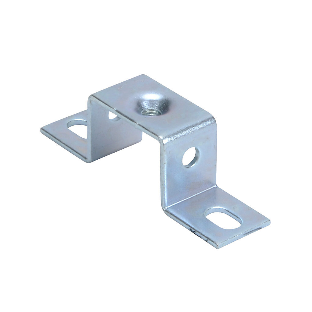 DN-SSB25-10 - AutomationDirect standard DIN rail support bracket, 25mm height, zinc plated steel. Package of 10. For use with 35mm DIN rail.