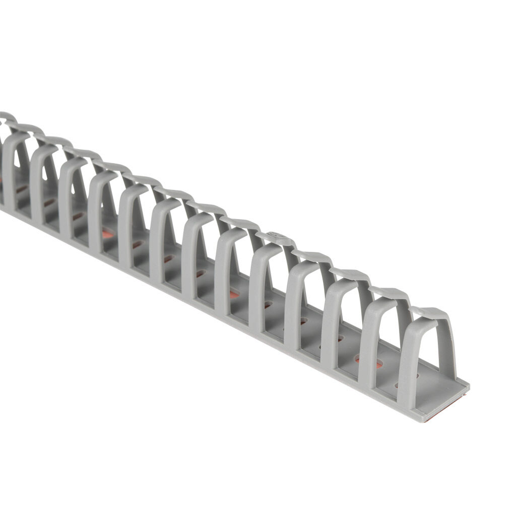 DN25AG-1 - Iboco DINOSAUR series flexible wire duct, self-adhesive, 0.5in width, 0.75in height, 1.6ft/0.5m length, gray.
