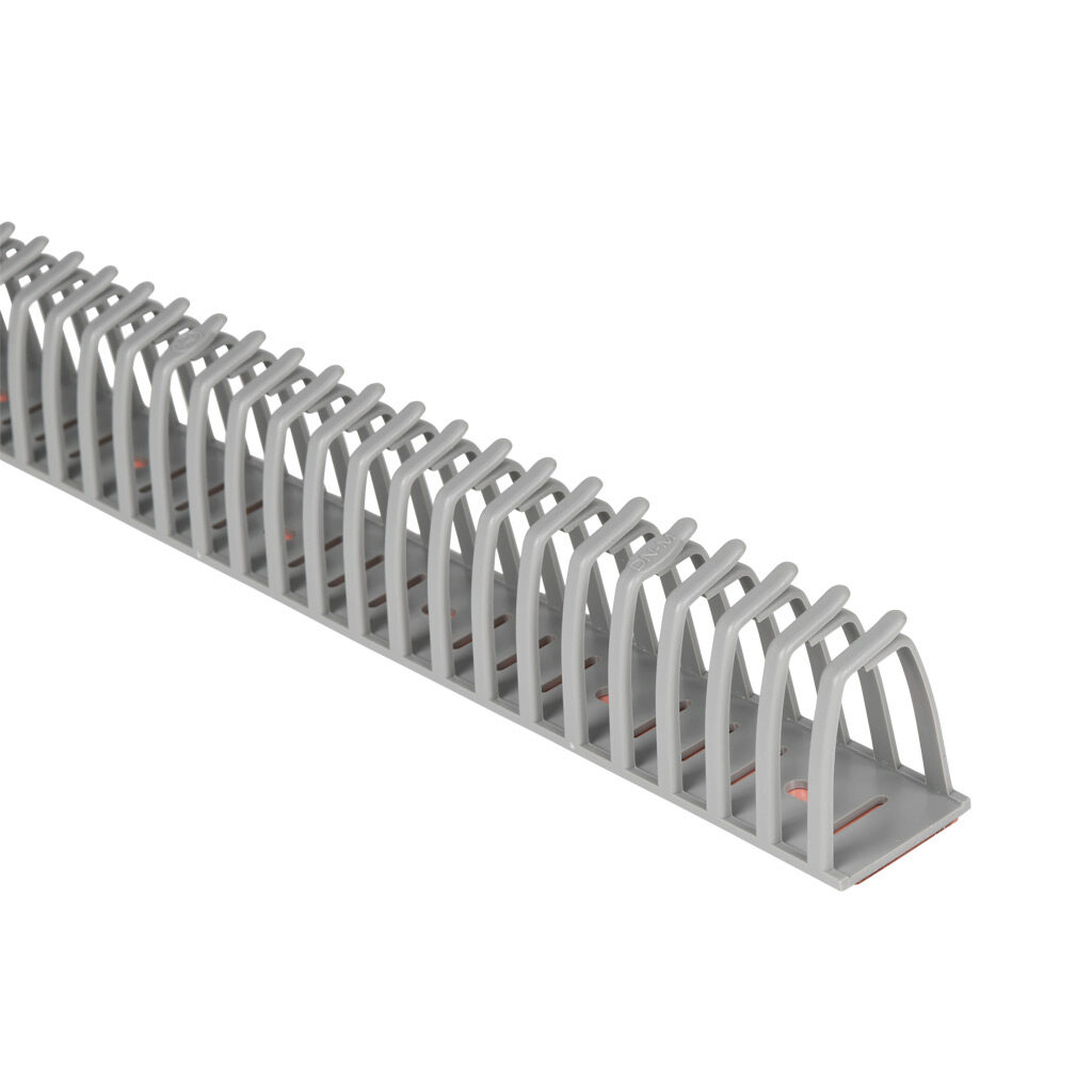 DN35AG - Iboco DINOSAUR series flexible wire duct, self-adhesive, 1in width, 1.38in height, 1.6ft/0.5m length, gray. Package of 24.