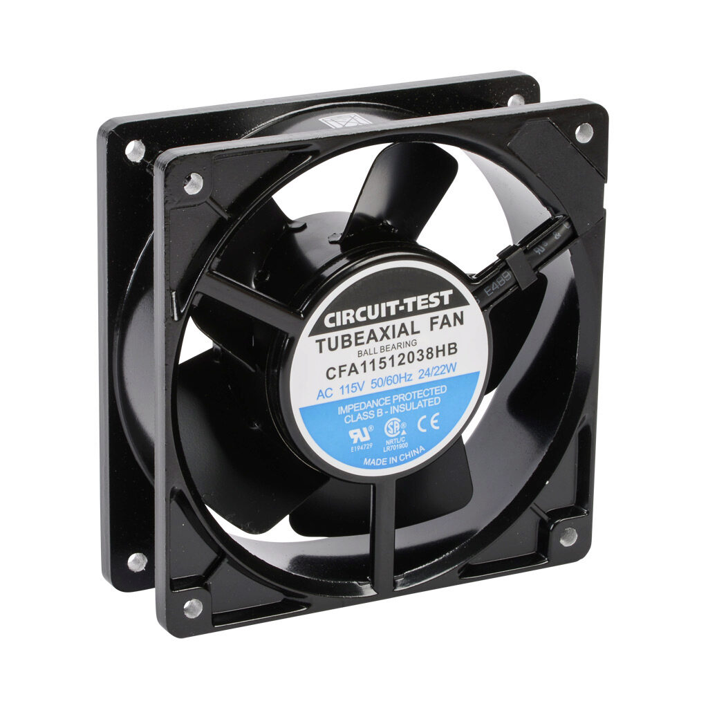 DNFK1AC120 - Hammond rack fan, 100 CFM, 115 VAC operating voltage, 50/60 Hz.
