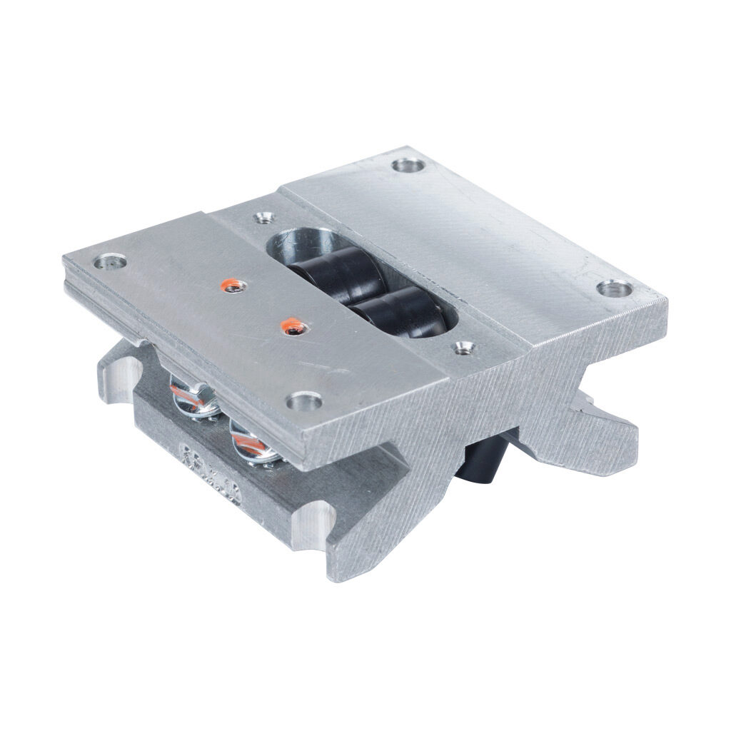 DPB-10-OPN - PBC DPB series double roller pillow block, cam follower bearing, 2.5in overall length, steel, 5/8in inside diameter, aluminum housing, adjustable running clearance. For use with 5/8in diameter PBC shafts.