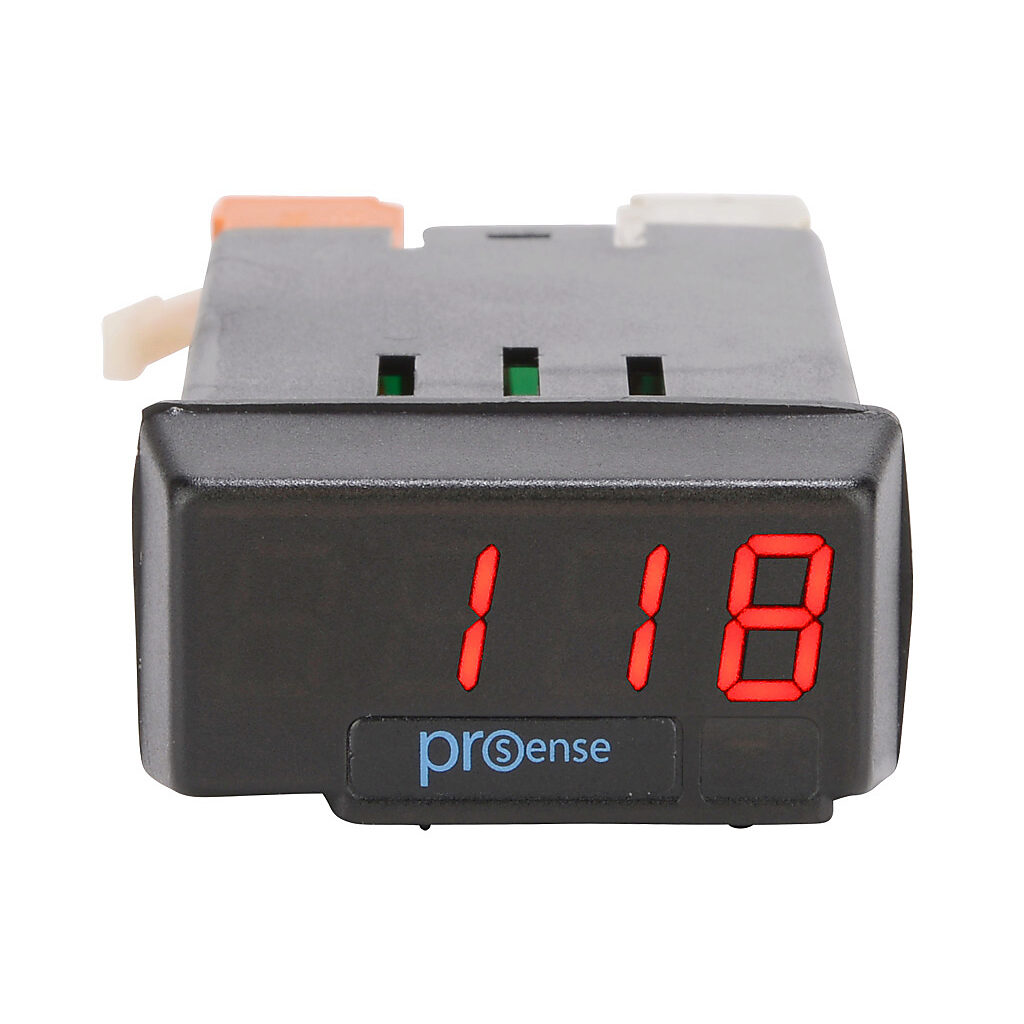 DPM1-T-H - ProSense digital panel meter, panel mount, 1/32 DIN, 10mm 4-digit red LED, RTD or thermocouple input, 85-265 VAC/100-300 VDC operating voltage.