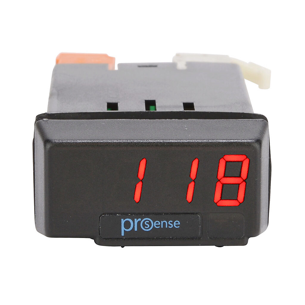 DPM1-T-L - ProSense digital panel meter, panel mount, 1/32 DIN, 10mm 4-digit red LED, RTD or thermocouple input, 21-53 VAC/10.5-70 VDC operating voltage.