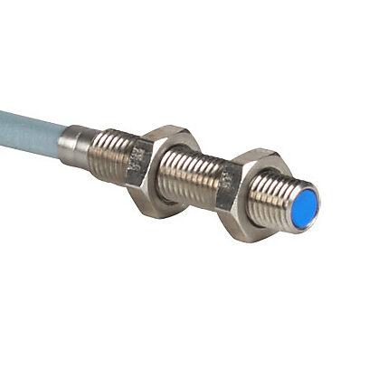 DW-AD-622-M4 - Contrinex inductive proximity sensor, tubular, 4mm diameter x 22mm body, stainless steel housing, NPN, N.C. output, 1mm sensing distance, flush, 3 kHz switching frequency, IP67, pigtail.