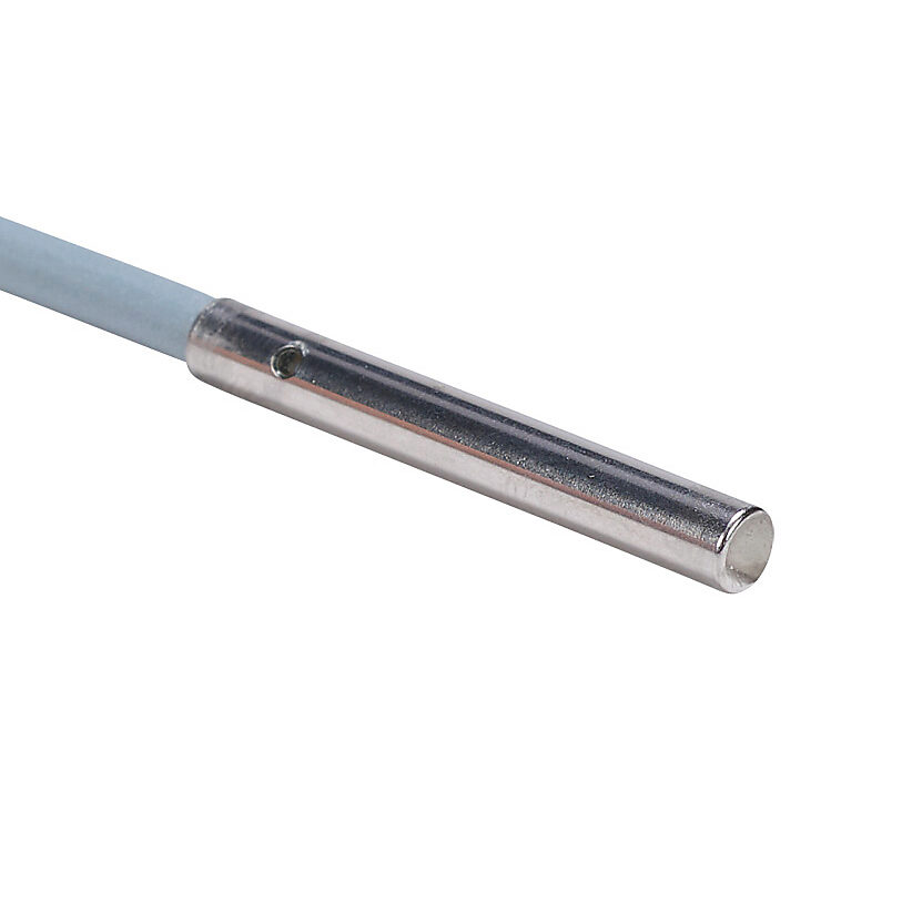 DW-AD-713-04 - Contrinex inductive proximity sensor, tubular, 4mm diameter x 30mm body, stainless steel housing, PNP, N.O. output, 3mm sensing distance, non-flush, 1.2 kHz switching frequency, IP67, pigtail.