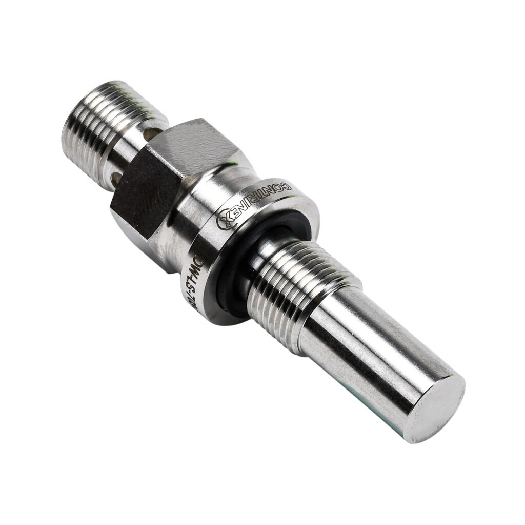 DW-LS-703-P12G - Contrinex inductive proximity sensor, tubular, 12mm diameter x 61mm body, 304 stainless steel housing, PNP, N.O., 1.5mm sensing distance, flush, 850 Hz switching frequency, IP68 IP69K, 4-pin M12 quick-disconnect.