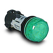 E22HL3X4 - Eaton cluster style LED indicating light, permanent light function, 22mm, green, 29mm, round, plastic base, 24 VAC/VDC, full voltage.