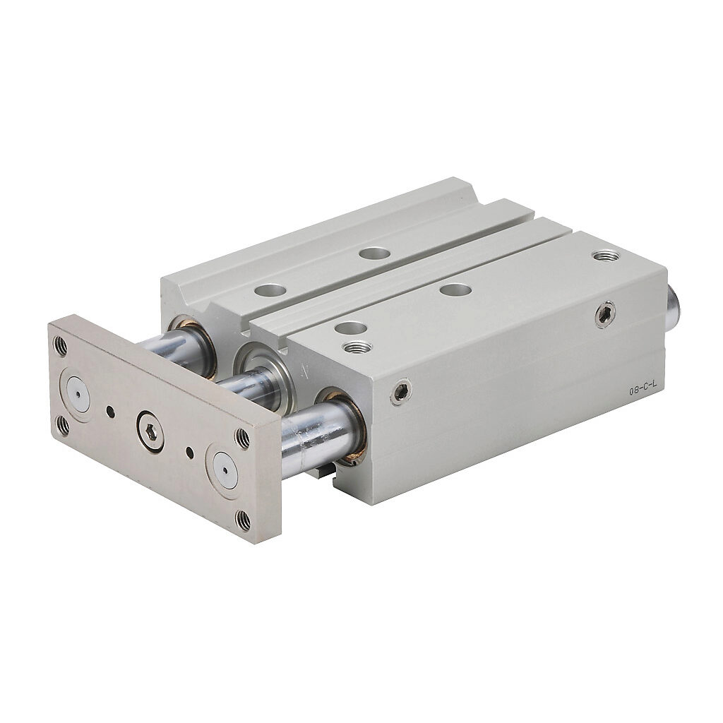 E32M100MD-M - NITRA pneumatic cylinder, dual guide rod, 32mm bore, 16mm rod diameter, 100mm stroke, double acting, magnetic piston, universal mount.