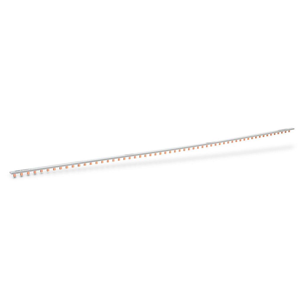 EB1P100M57 - Edison busbar, 100A, 600 VAC/1000 VDC, 57 -pin, cut to length permitted, connects up to (57) 1-pole Edison EHM or EHCC series fuse holders.