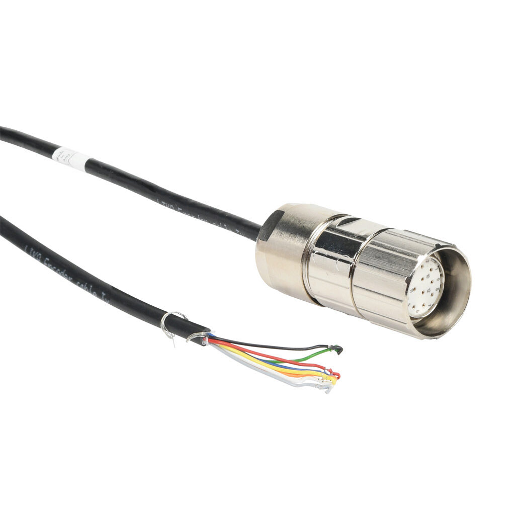 EC-C12F-LKI8-10 - Lika Electronic encoder cable, M23 axial female to pigtail, shielded, 32.8ft/10m cable length. For use with Lika Electronic A80 series encoders.