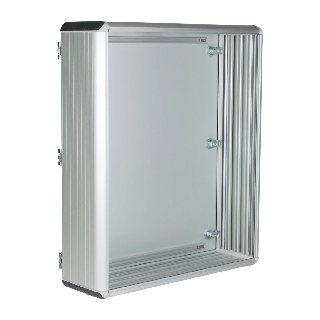 AutomationDirect ECO1500.0014 - Teknokol Eco series HMI Enclosure, 20 x 24 x 6in (HxWxD), suspension mount, aluminum, natural finish, single-door, 1/4-turn semi-flush.
