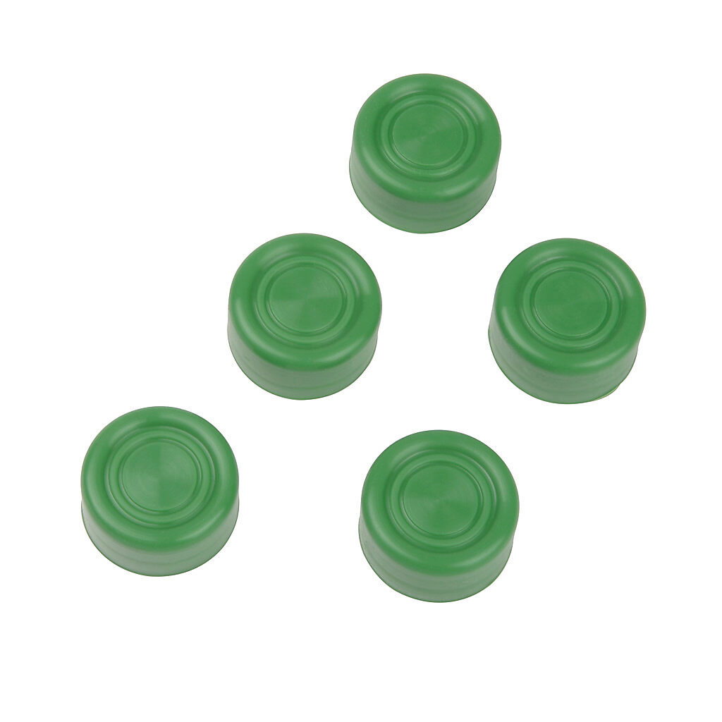 ECX1702-5 - AutomationDirect protection cap, green, 22mm, silicone. Package of 5. For use with GCX series standard-size flush pushbuttons.