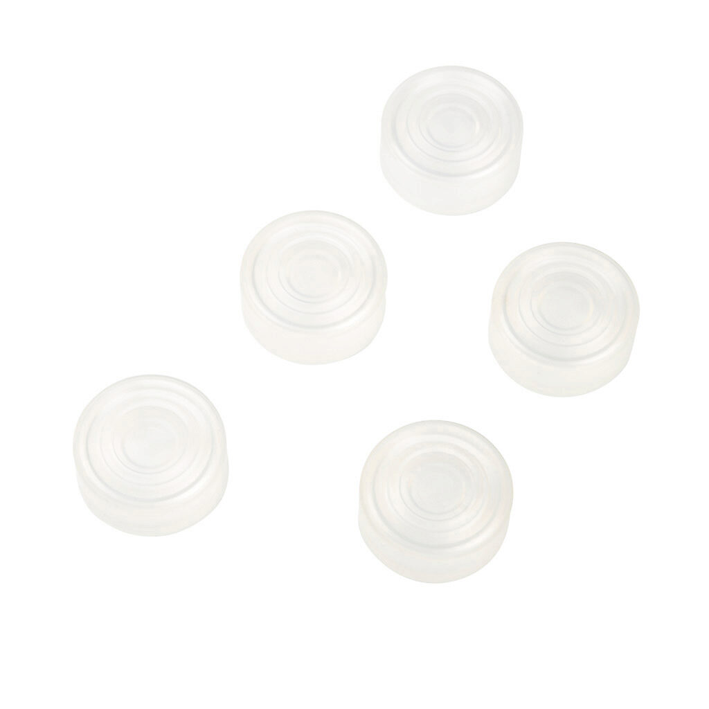 ECX1705-5 - AutomationDirect protection cap, clear, 22mm, silicone. Package of 5. For use with GCX series standard-size flush pushbuttons.