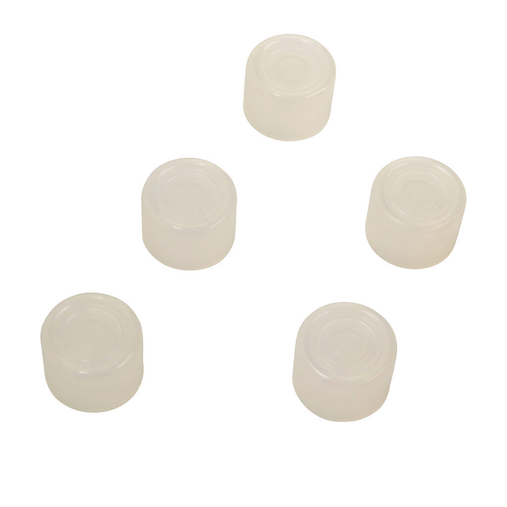 ECX1706-5 - AutomationDirect protection cap, clear, 22mm, silicone. Package of 5. For use with GCX series extended or illuminated pushbuttons.