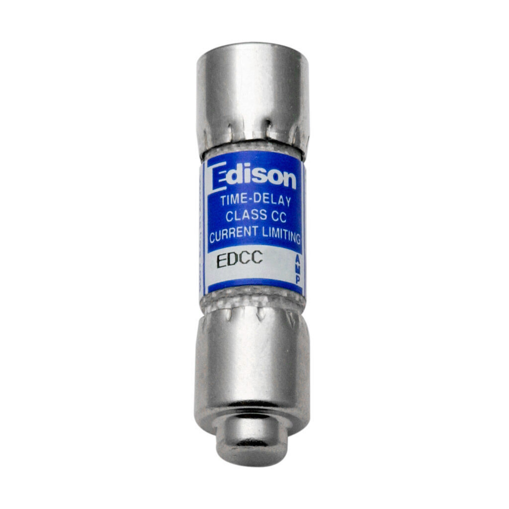 EDCC6 - Edison fuse, EDCC series, Class CC, current-limiting, time-delay, 6A, 600 VAC, ferrule. Package of 10. Feeder/branch protection applications.