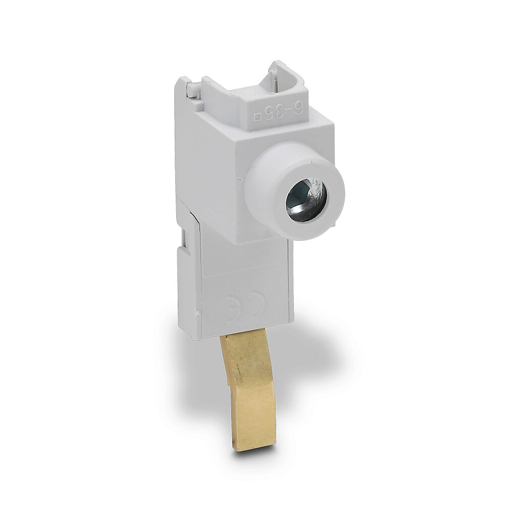 EPWR35MM-1 - Edison box type wiring lug, 115A, 1000 VAC/VDC, 1 openings, #10 AWG-1/0 copper only. For use with EB3P series busbars.