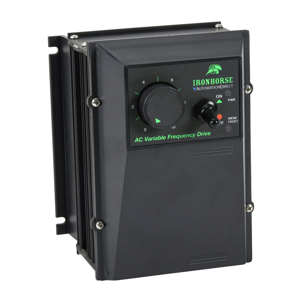 ES1-3A-N4 - IronHorse ES1 series AC general purpose drive, NEMA 4X, 120 VAC and 230 VAC, 3/4hp with 1-phase input, V/Hz mode, 1 frame.