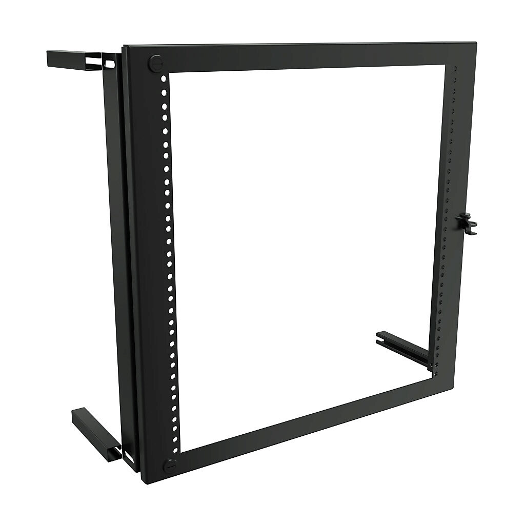 ESF2424 - Hammond rack mounting swing frame, carbon steel, black, powder coat finish. For use with 24x24in (HxW) wall-mount enclosures. Mounting hardware included.