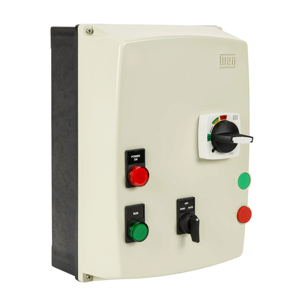 ESWE-B18D15KX-D11 - WEG Electric ESWE series combination Type-E motor starter, 18A, 3-pole, 120 VAC (50/60Hz) coil voltage, bi-metallic, 10.0-16.0A adjustable, 208A instantaneous trip rating, NEMA 4/4X.