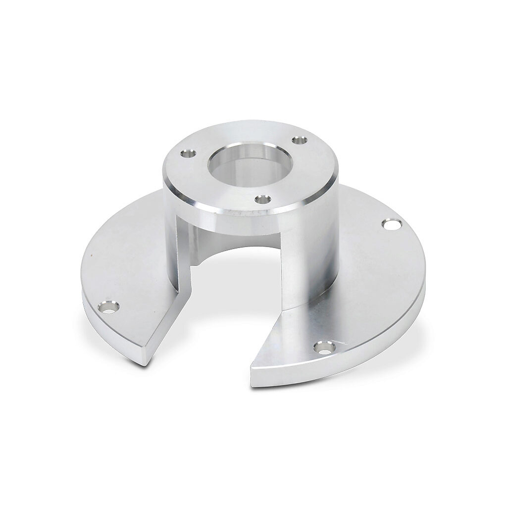F-3D - JTEKT round mounting flange, 2.95in bolt hole circle (1.34in height), metal. For use with JTEKT TRDA-2E series encoders. Flange and encoder mounting hardware included.