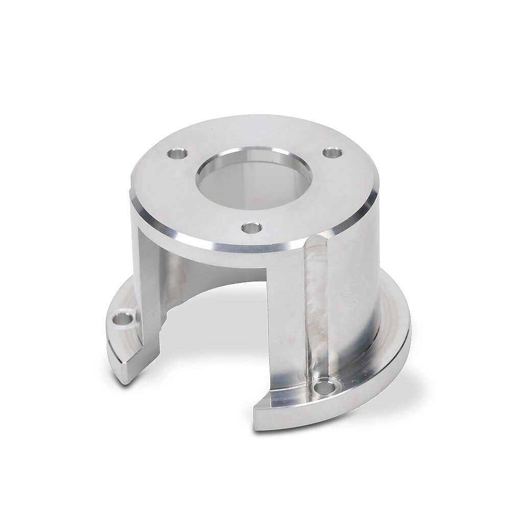 F-6D - JTEKT round mounting flange, 1.86in bolt hole circle, (1.34in height), metal. For use with JTEKT TRDA-2E series encoders. Flange and encoder mounting hardware included.