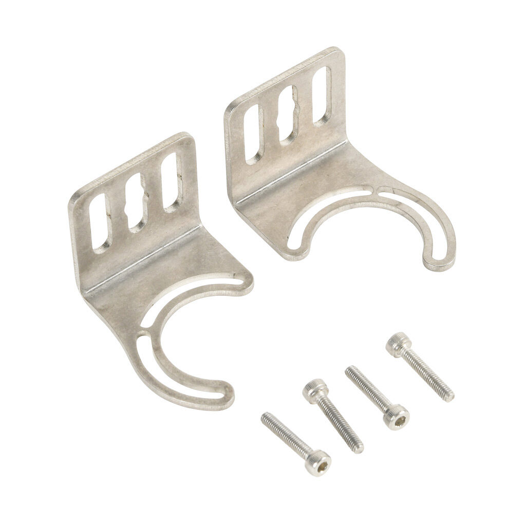 F00R1 - Lumher mounting bracket, 0 degrees to 90 degrees adjustment, stainless steel. Package of 2. For use with Lumher F series lights.