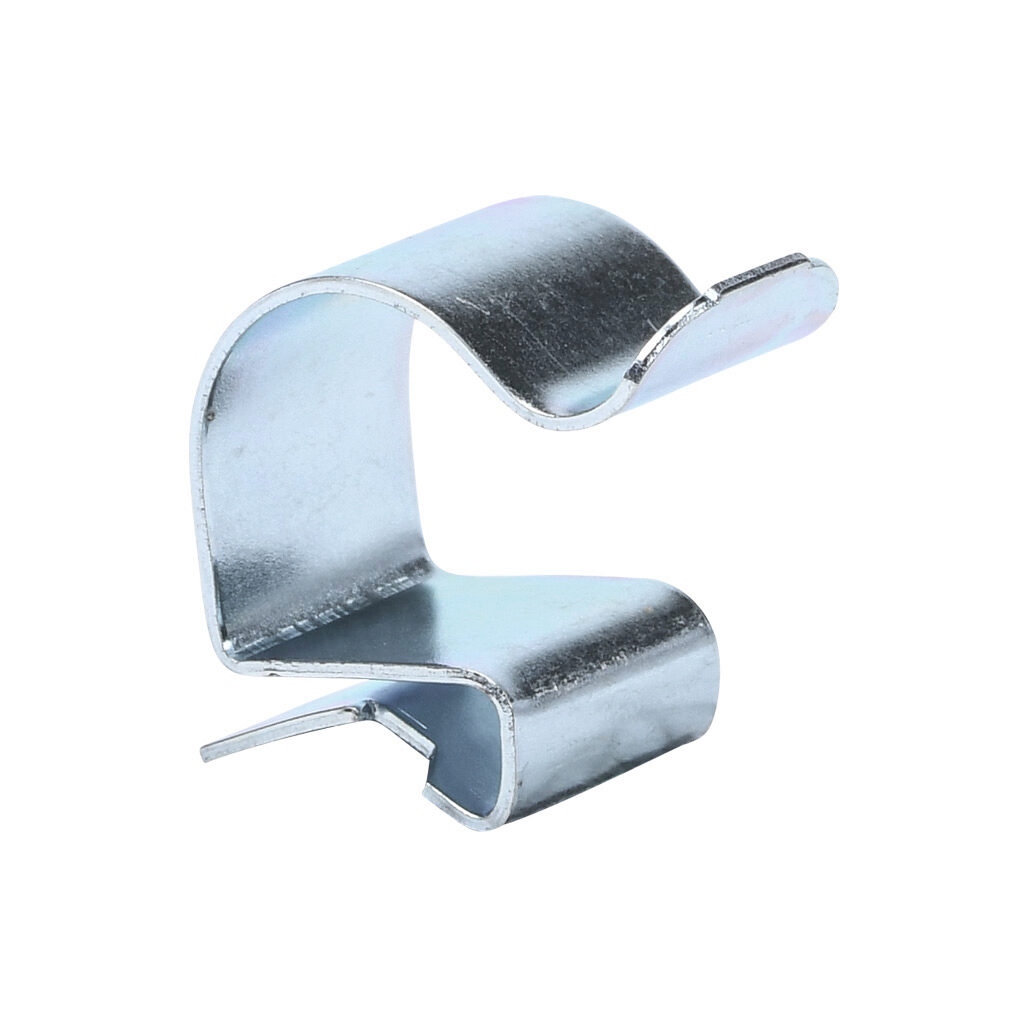 F2E - Minerallac flange mount cable clip, package of 100. For use with 1/16 to 3/16in flanges and 0.500-0.718in OD tubing or cable.