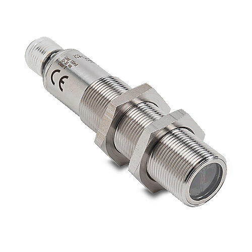 FFI7-0P-1E - AutomationDirect photoelectric sensor, tubular, threaded, diffuse, infrared, 400mm sensing distance, selectable light-on/dark-on, PNP, 500 Hz switching frequency, 18mm diameter x 82.5mm body, 316L stainless steel, 4-pin M12 quick-disc...