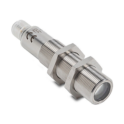 FFIZ-0P-1E - AutomationDirect photoelectric sensor, tubular, threaded, through-beam receiver, 20m sensing distance, selectable light-on/dark-on, PNP, 10-30 VDC operating voltage, 18mm diameter x 82.5mm body, 316L stainless steel, 4-wire, 4-pin M12...