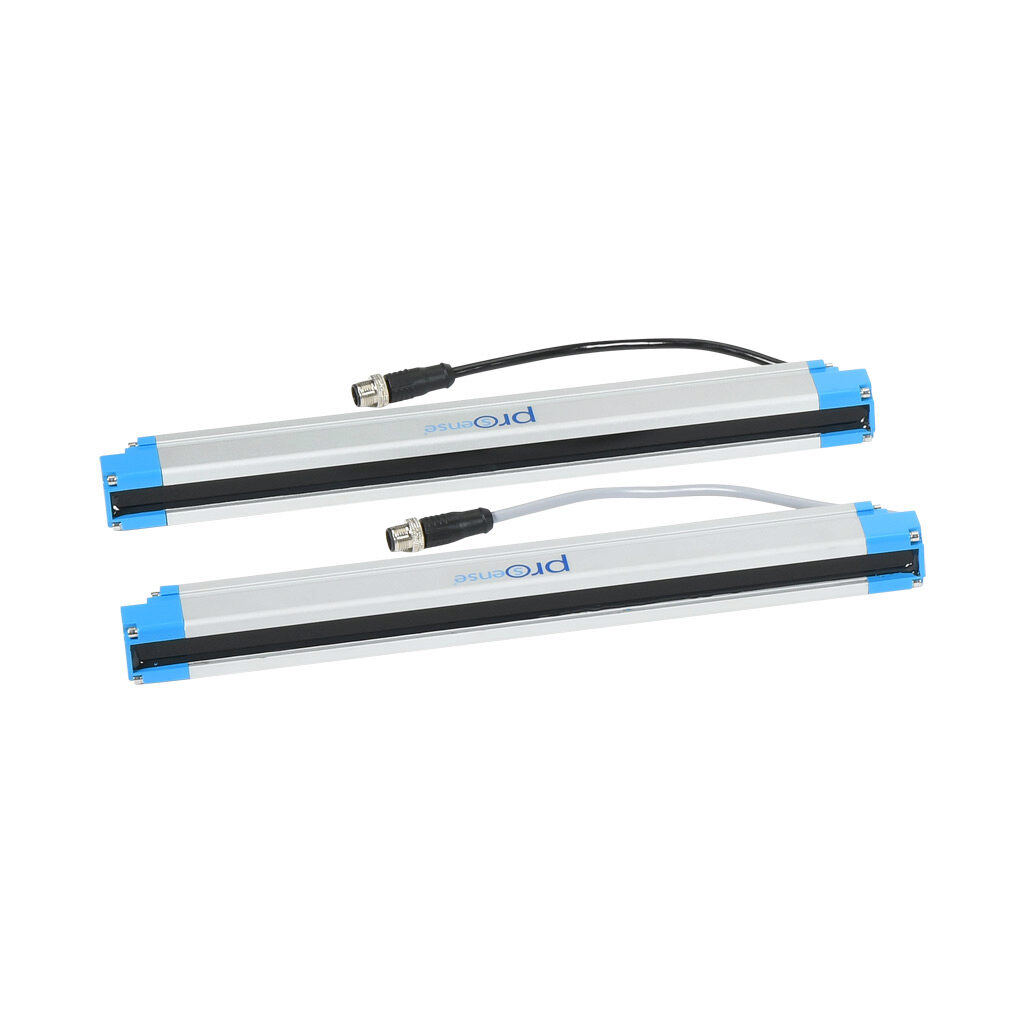 FLG-H26-0300 - ProSense FLG light grid, sender/receiver pair, object detection, 20mm resolution, 300mm detection height, 0.1-10m operating distance, NPN/PNP, (1) 8-pin M12 quick-disconnect and (1) 12-pin M12 quick-disconnect.