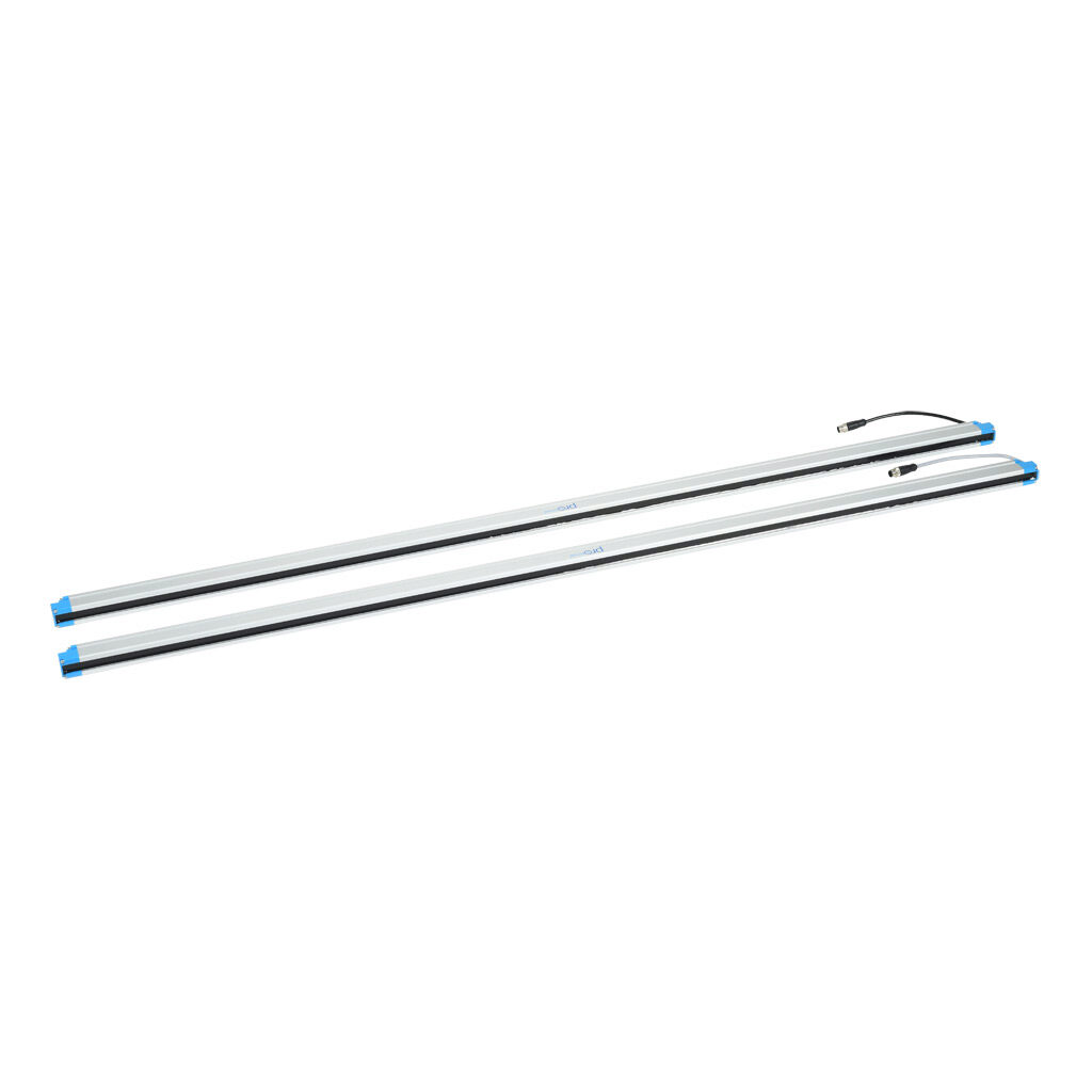 FLG-H26-1340 - ProSense FLG light grid, sender/receiver pair, object detection, 20mm resolution, 1340mm detection height, 0.1-10m operating distance, NPN/PNP, (1) 8-pin M12 quick-disconnect and (1) 12-pin M12 quick-disconnect.