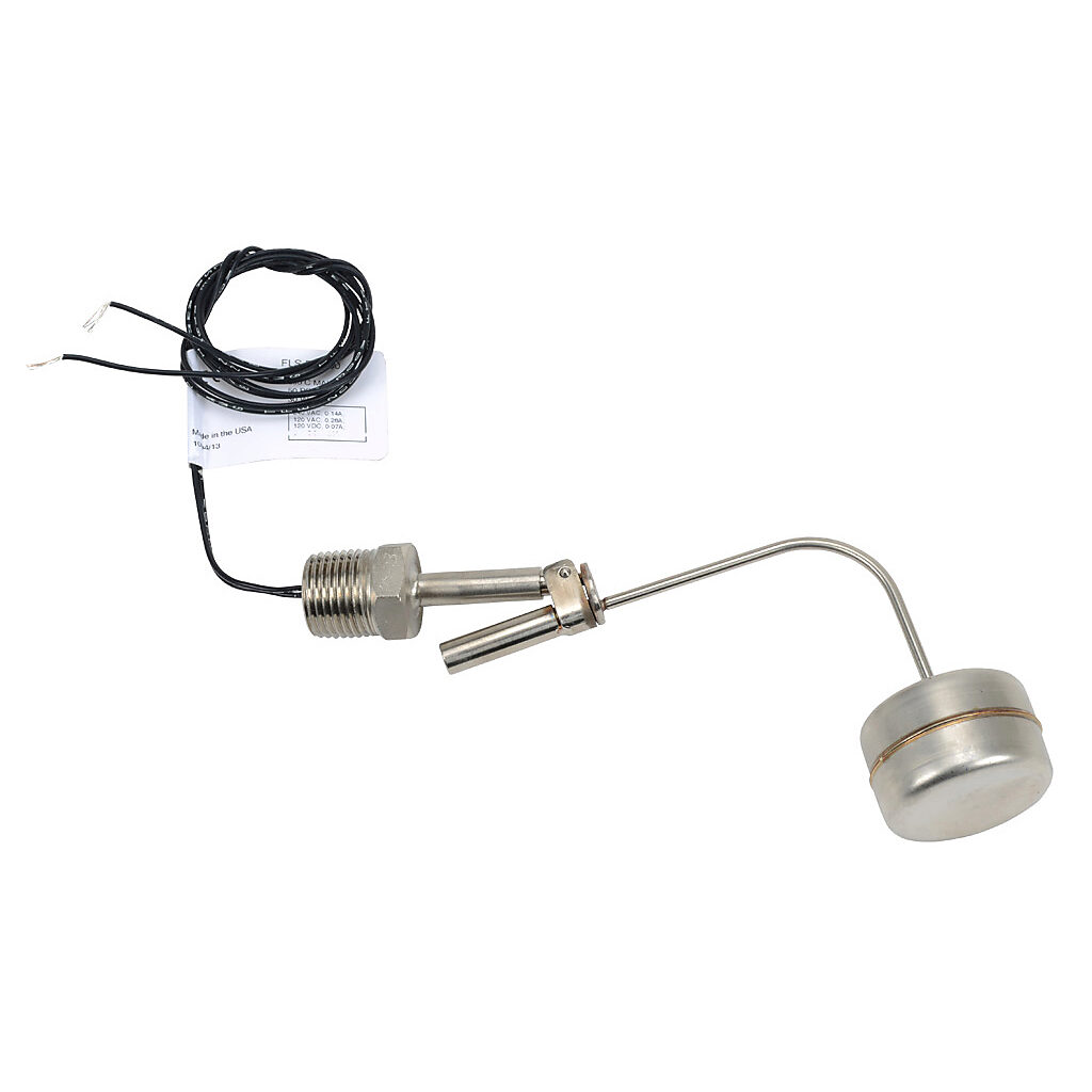 FLS-BL-100 - ProSense float liquid level switch, horizontal side mount, 5.77in insertion length, 1.60in diameter float, 316 stainless steel wetted parts, -40 to 392 deg F, 1/2in male NPT process connection, SPST reed switch, N.O./N.C. selectable.