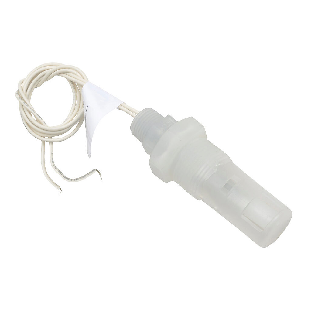 FLS-HL-010 - ProSense float liquid level switch, horizontal side mount, 2.84in insertion length, 1.12in diameter slosh shield float, polypropylene wetted parts, -40 to 221 deg F, 1in male NPT x 1/2in male NPT process connection, SPST reed switch, ...