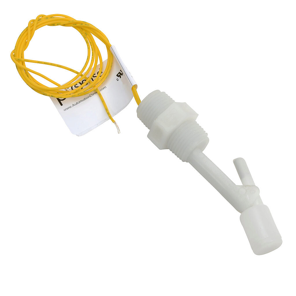 FLS-HM-300 - ProSense float liquid level switch, horizontal side mount, 2.75in insertion length, 0.65in diameter float, Kynar wetted parts, -40 to 221 deg F, dual 1/2in male NPT process connection, SPST reed switch, N.O./N.C. selectable.
