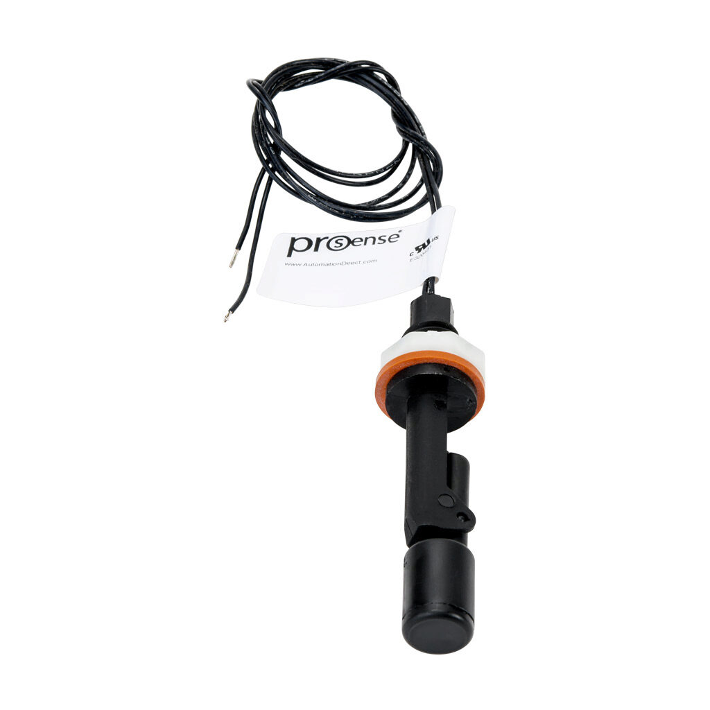 FLS-HM-600 - ProSense float liquid level switch, horizontal side mount, 2.96in insertion length, 0.65in diameter float, polybutylene wetted parts, -40 to 266 deg F, 5/8-11 male UNC with washer and nut process connection, SPST reed switch, N.O./N.C...