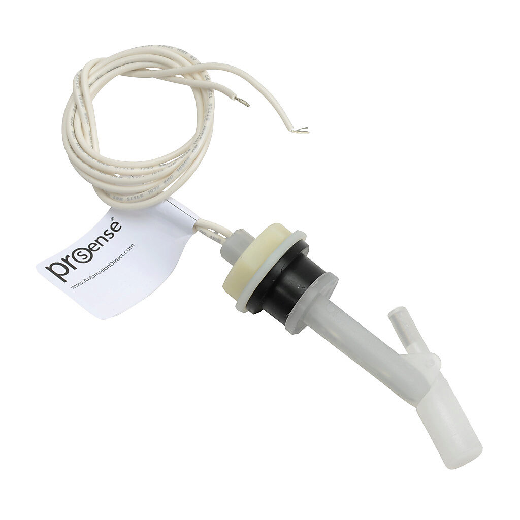 FLS-HS-300 - ProSense float liquid level switch, horizontal side mount, 3.31in insertion length, 0.65in diameter float, polypropylene, nitrile wetted parts, -40 to 221 deg F, 5/8-11 male UNC with gasket, washer and nut process connection, SPST ree...
