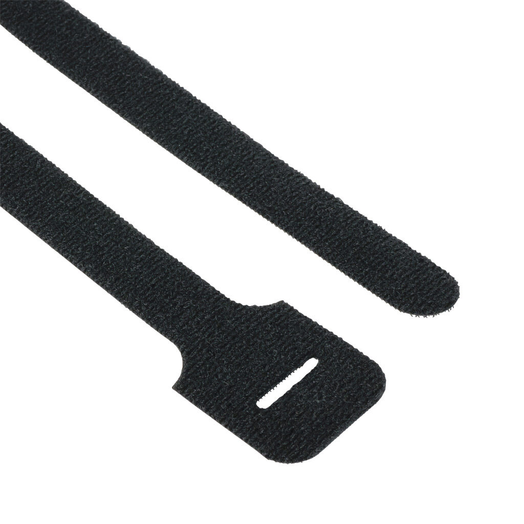 FO200-50-0 - ABB - Thomas & Betts Ty-Grip series slotted cable tie, general purpose, nylon and polyethylene, 9in length, 0.75in width, 50lb tensile strength, 2in maximum bundle diameter, black. Package of 10.