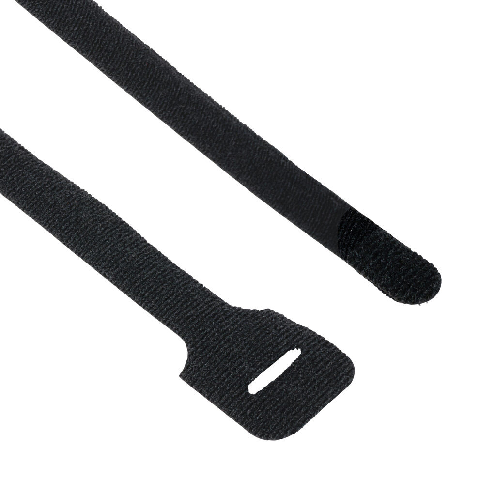 FO350-50-0 - ABB - Thomas & Betts Ty-Grip series slotted cable tie, general purpose, nylon and polyethylene, 13in length, 0.75in width, 50lb tensile strength, 3.5in maximum bundle diameter, black. Package of 10.