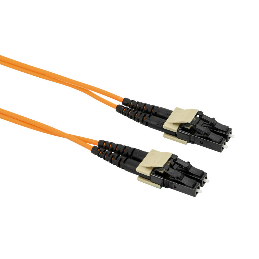 FOM-OM1-LCLC-003 - AchieVe OM1 multi-mode fiber optic Ethernet patch cable, LC duplex to LC duplex, 9.8ft/3m cable length, orange. For use with 10/100/1000 Mbps networks.