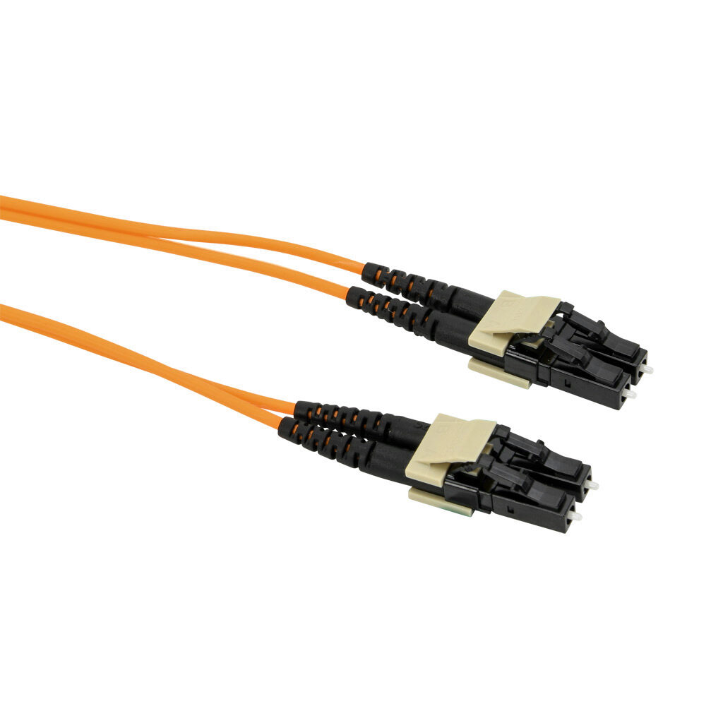FOM-OM1-LCLC-005 - AchieVe OM1 multi-mode fiber optic Ethernet patch cable, LC duplex to LC duplex, 16.4ft/5m cable length, orange. For use with 10/100/1000 Mbps networks.