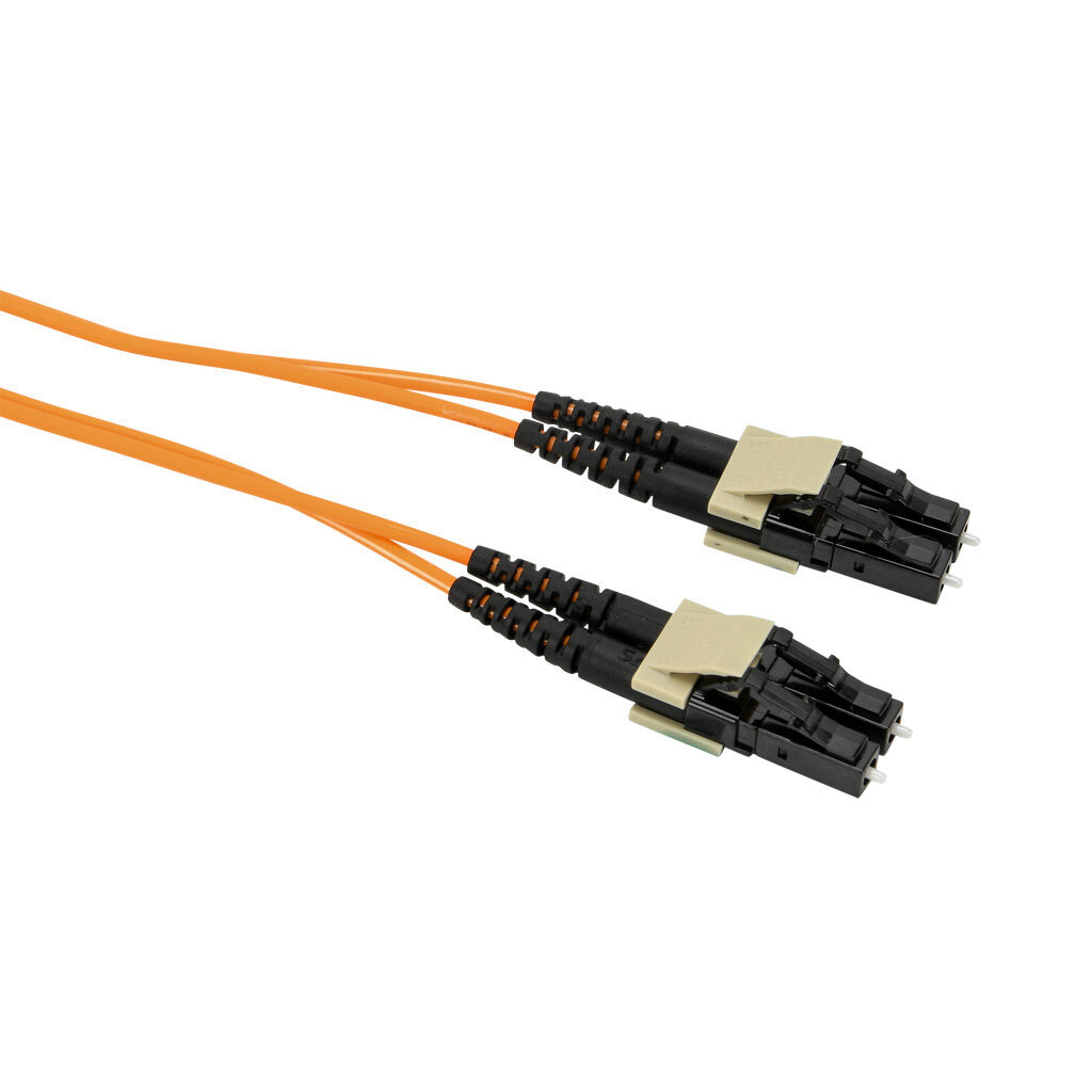 FOM-OM1-LCLC-010 - AchieVe OM1 multi-mode fiber optic Ethernet patch cable, LC duplex to LC duplex, 32.8ft/10m cable length, orange. For use with 10/100/1000 Mbps networks.