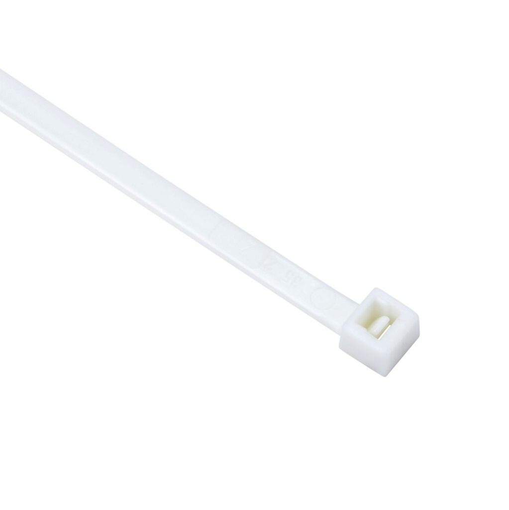FOS.2.2140R - SapiSelco Selfit series standard cable tie, glow-in-the-dark, nylon 6.6, 11.02in length, 0.18in width, 48lb tensile strength, 2.99in maximum bundle diameter, natural. Package of 100.
