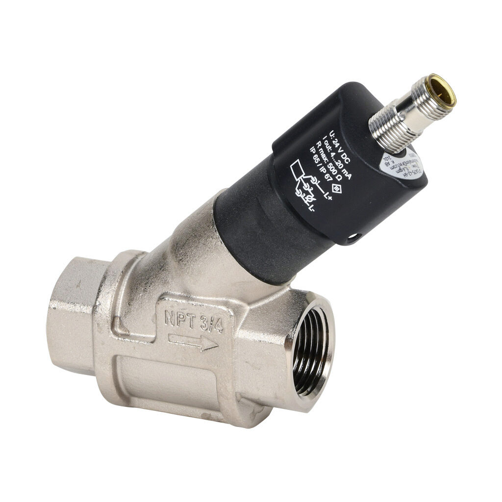 FSA75-42-6H - ProSense liquid flow transmitter, spring-supported piston, 3/4in female NPT process connection, 0 to 6 GPM, Output: analog, 18-32 VDC operating voltage.