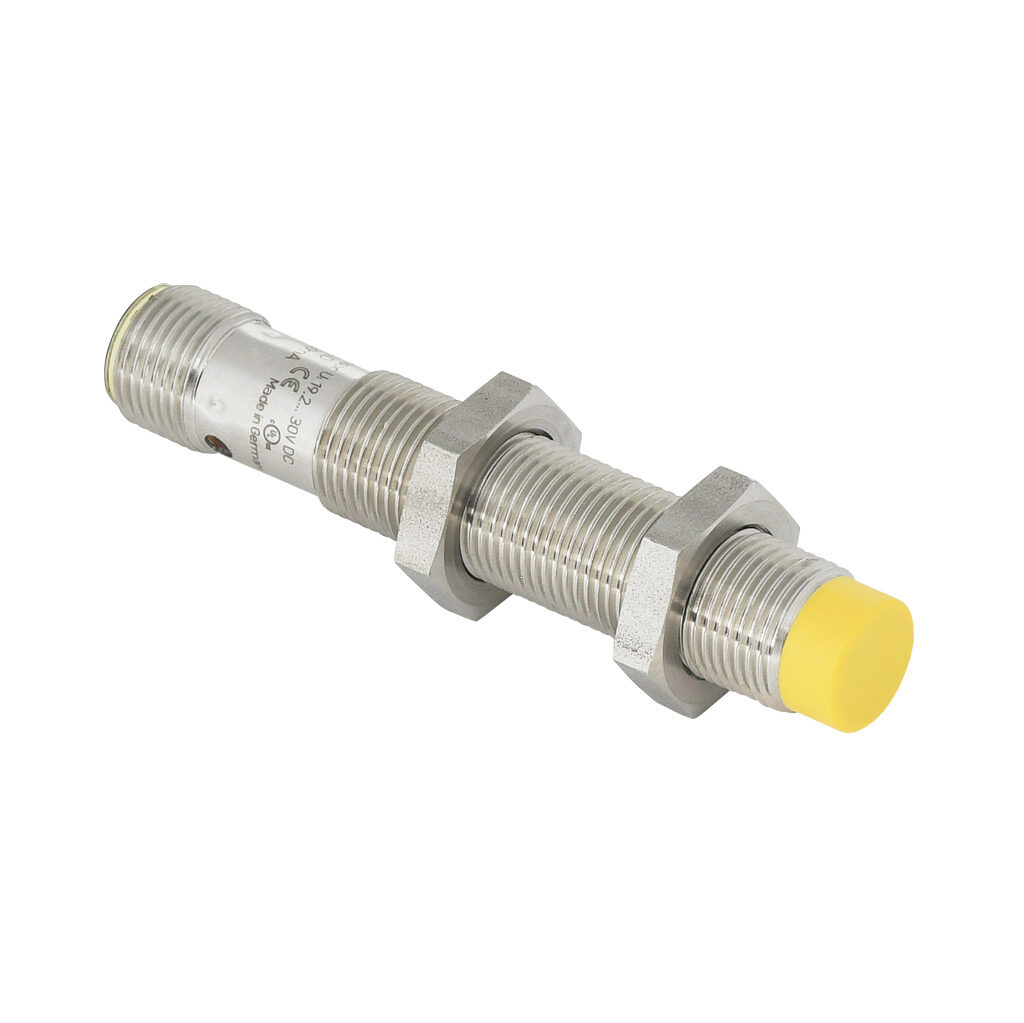 GF711S - ifm efector inductive proximity sensor, tubular, 12mm diameter x 70mm body, stainless steel housing, PNP, (1) pair OSSD, 0.5-4mm enable zone, non-flush, IP65 IP67, 4-pin M12 quick-disconnect.