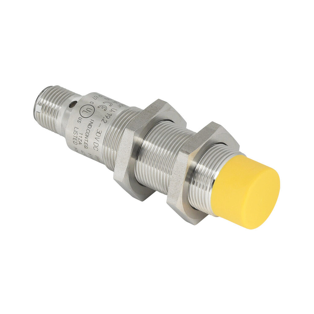 GG711S - ifm efector inductive proximity sensor, tubular, 18mm diameter x 70.5mm body, stainless steel housing, PNP, (1) pair OSSD, 1-8mm enable zone, non-flush, IP65 IP67, 4-pin M12 quick-disconnect.