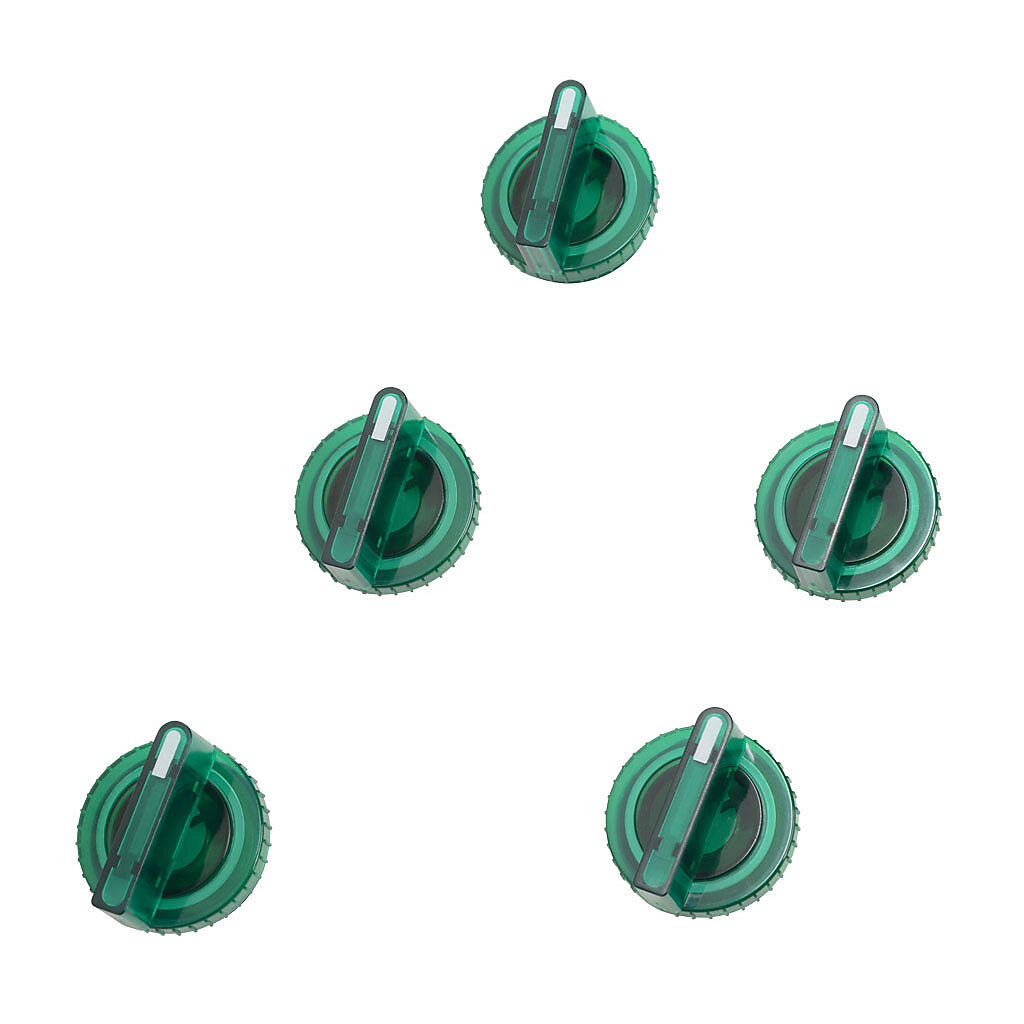 GR1288PV-5 - AutomationDirect lever lens, replacement, green, 3-position, white indicator line. Package of 5. For use with GCX series switches.